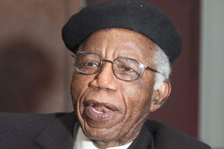 Portrait of Chinua Achebe (1930 - 2013), Nigerian poet and writer, UK, 20th November 2009. (Photo by Eamonn McCabe/Popperfoto via Getty Images)